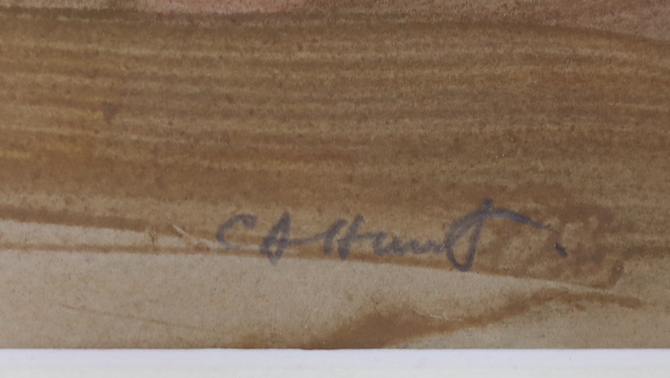 Cecil Arthur Hunt R.W.S. (1873-1965), watercolour, ‘Dartmoor’, signed, John Magee label verso, 26 x 74cm